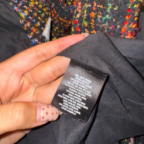 Anthropologie Ett:Twa Tweed Longline Multicolored jacket size L - Picture 8 of 8